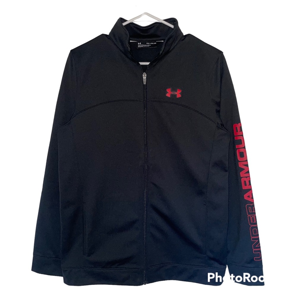 Boys Under Armour Full Zip Fleece Black XL